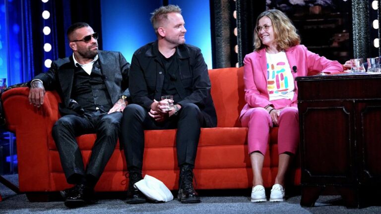 Show Jana Krause: Král Oktagonu, moderátor Libor Bouček, hokejová máma Marcela Ziembová a kadeřník Michal Zapoměl