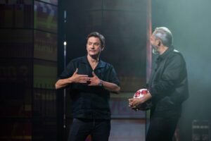 Tomáš Měcháček v pořadu 7 pádů Honzy Dědka, FOTO: Teki Shine / distr. FTV Prima
