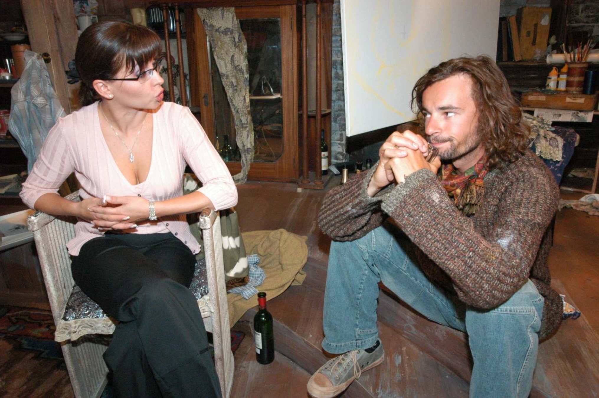 Dana Morávková a Otto Kallus během natáčení Rodinných pout, FOTO: Distr. FTV Prima